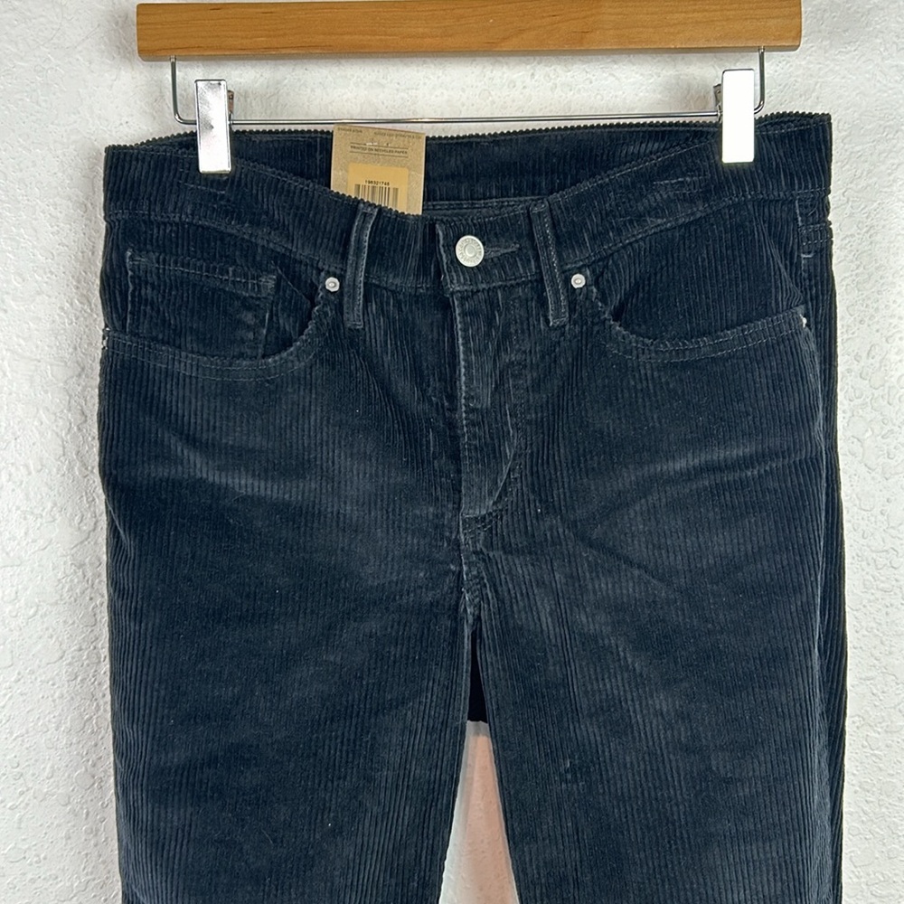 Levi's 315 Shaping Bootcut Corduroy Jeans Black Mid Rise Button Zip 30 x 30 - Picture 6 of 9